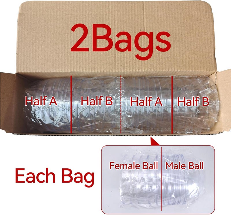 LYLYFAN 12 Pack Clear Plastic Fillable Ornament Ball 3.15''/80mm for Christmas,Holiday, Wedding,Party,Home Decor - Image 2